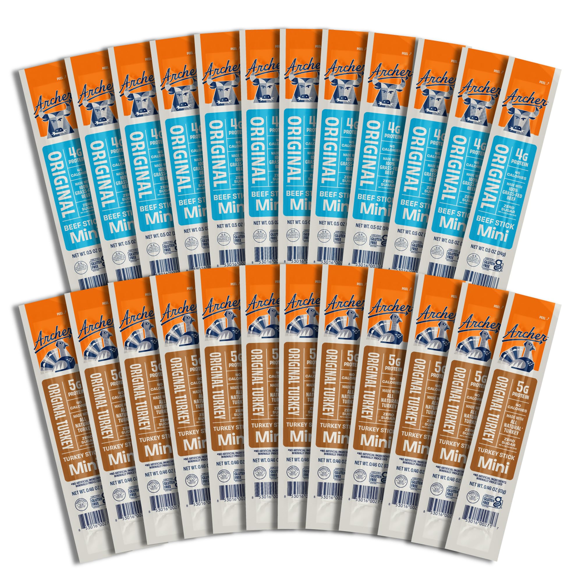 archer jerky front packaging showing 24-count box and variety benefits