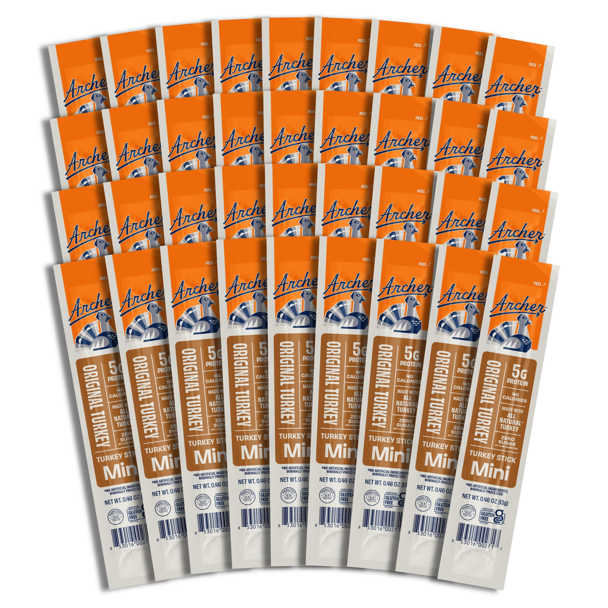 Archer Jerky front packaging showing box of 36 sticks and convenience