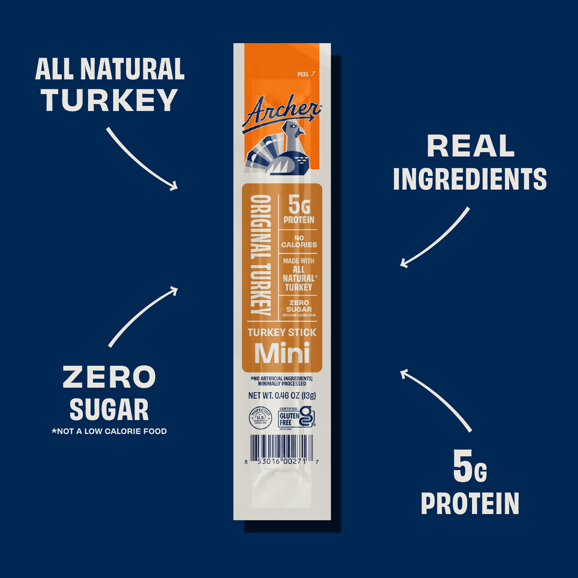 archer jerky sticks in hand demonstrating portable size and convenient portioning