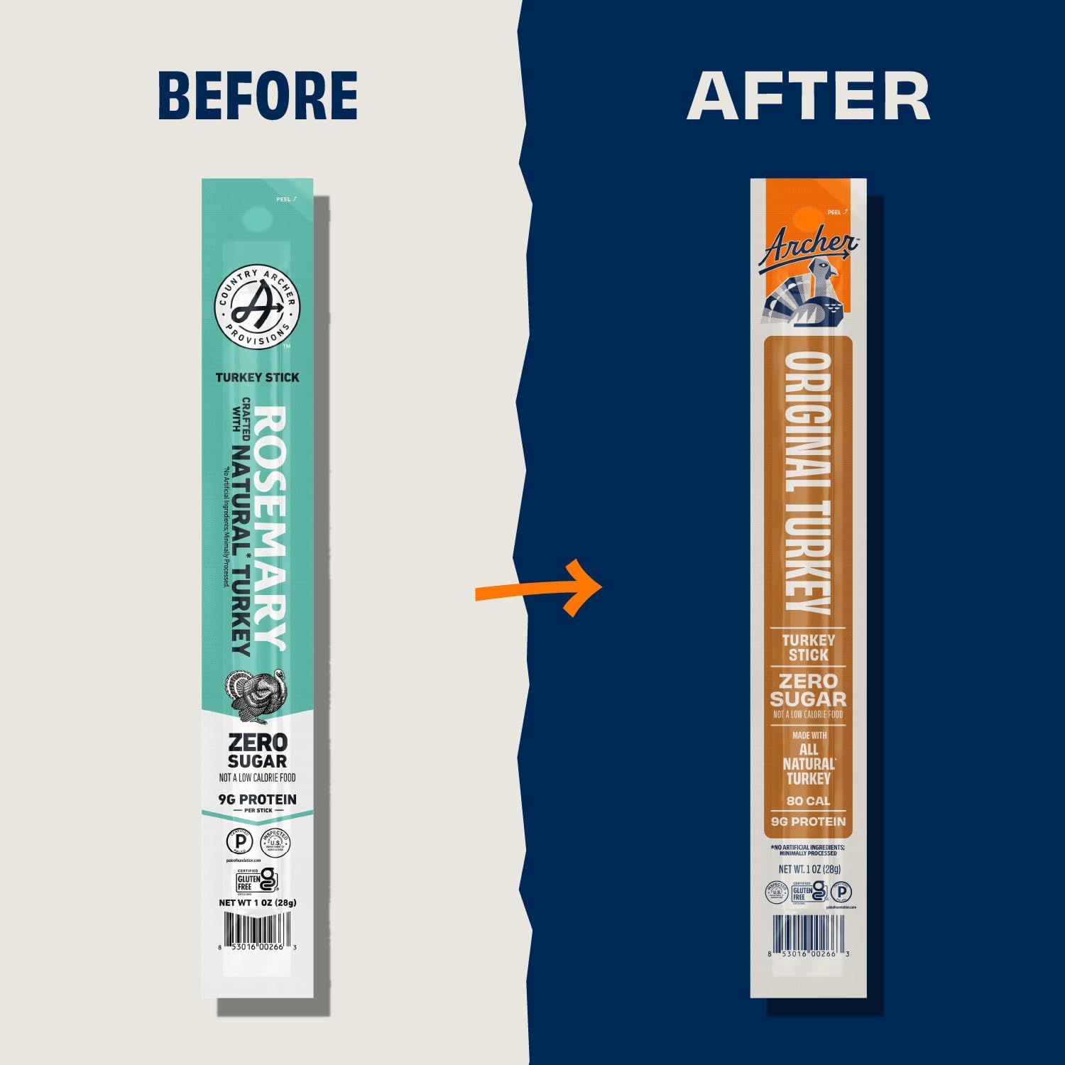 archer jerky individually wrapped sticks demonstrating portability benefit
