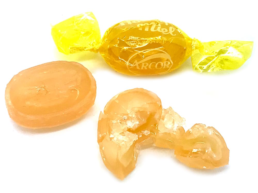 Arcor close-up of candy surface and glossy finish, highlighting texture