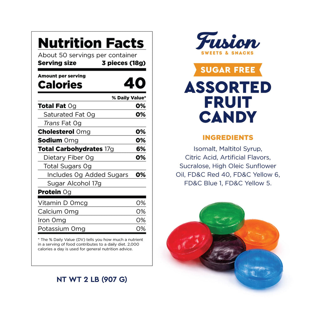 Fusion Sweets Arcor next to coin showing scale for portion expectation benefit