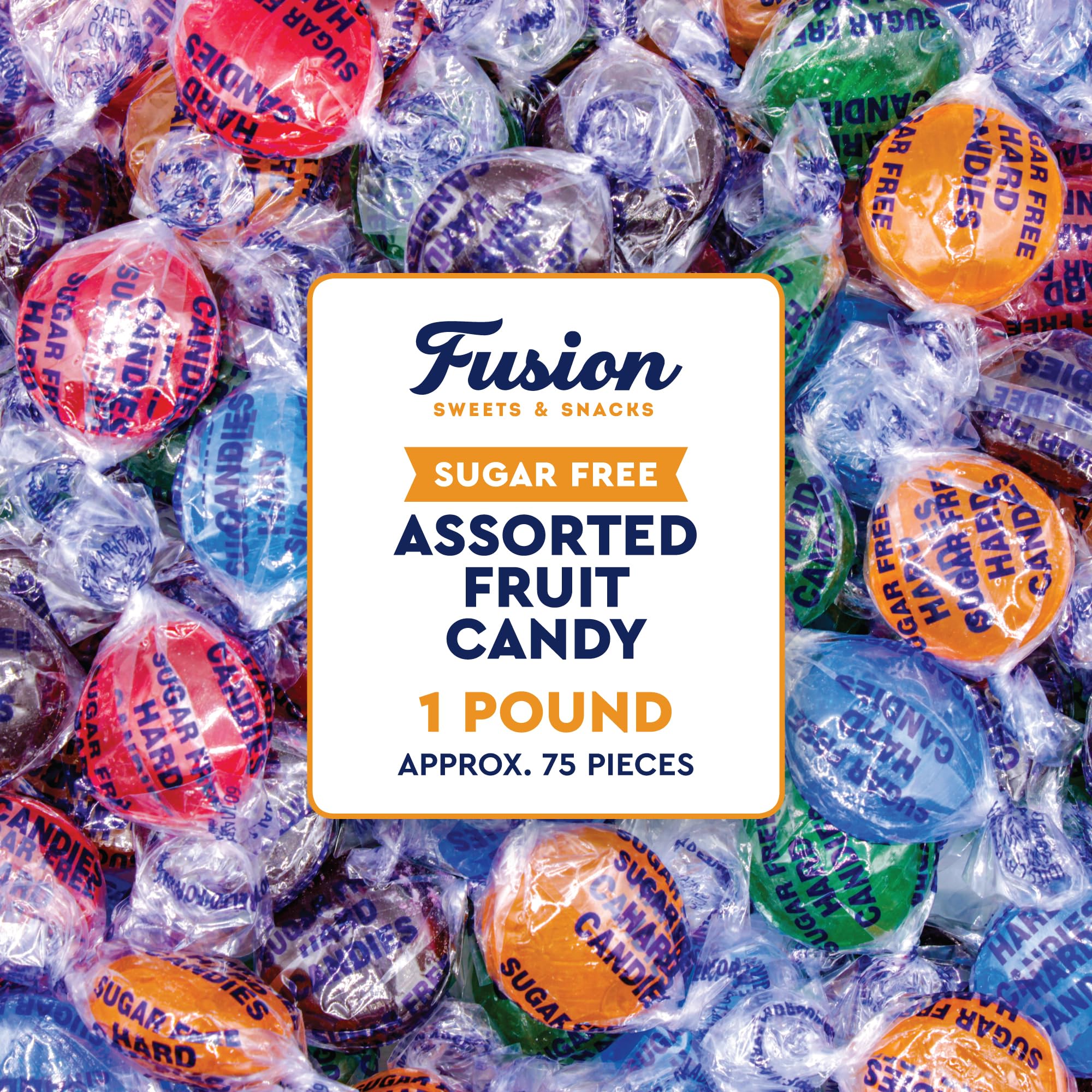 Fusion Sweets Arcor front packaging showing fruit flavors and sugar free benefit