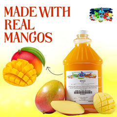 Arctic Slushy syrup poured to show mango-colored texture and smooth mixability benefit