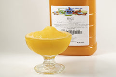 Arctic Slushy mango slush served in a cup outdoors, demonstrating refreshing appeal and party-ready use