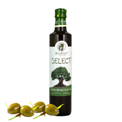 Ariston bottle front label showing brand and premium EVOO benefit