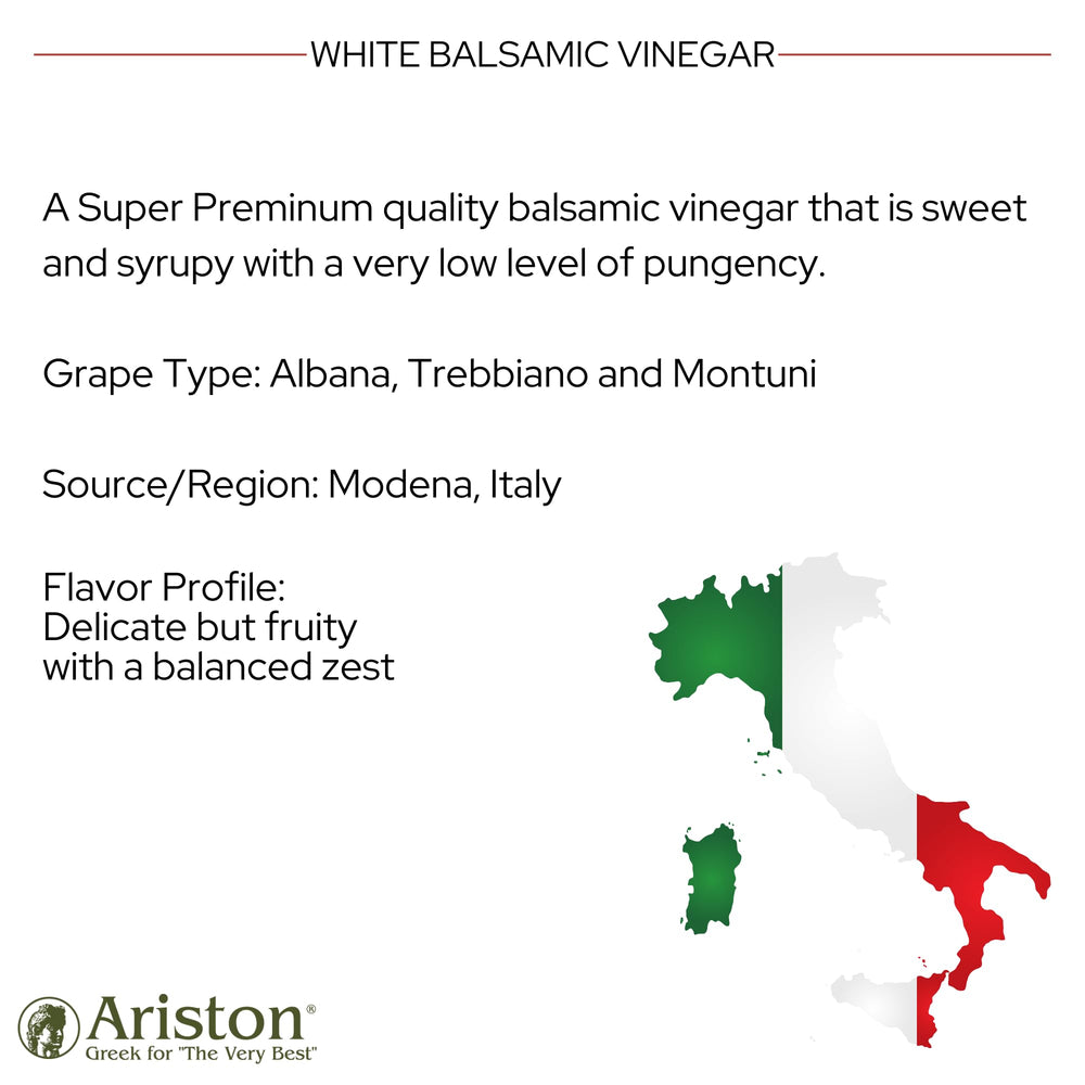 Stream of Ariston white balsamic pouring to show smooth texture and shine