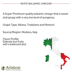 Stream of Ariston white balsamic pouring to show smooth texture and shine