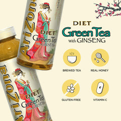 AriZona label detail with ingredients and vitamin C callout, clear ingredient visibility