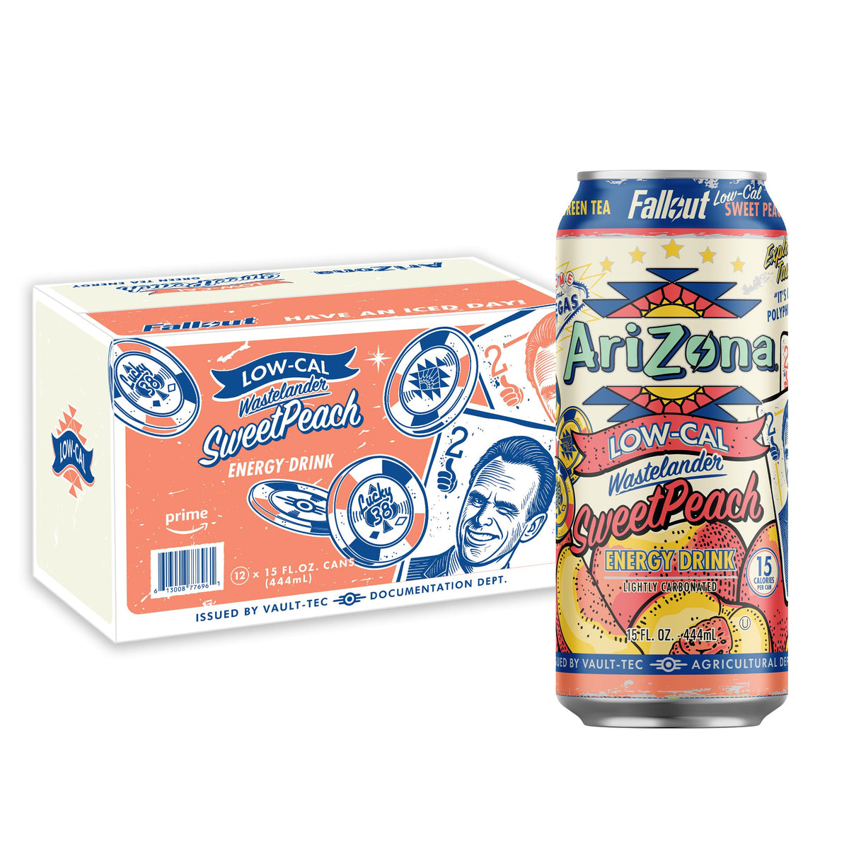 AriZona Fallout front packaging twelve-pack showing shareable cans and convenience