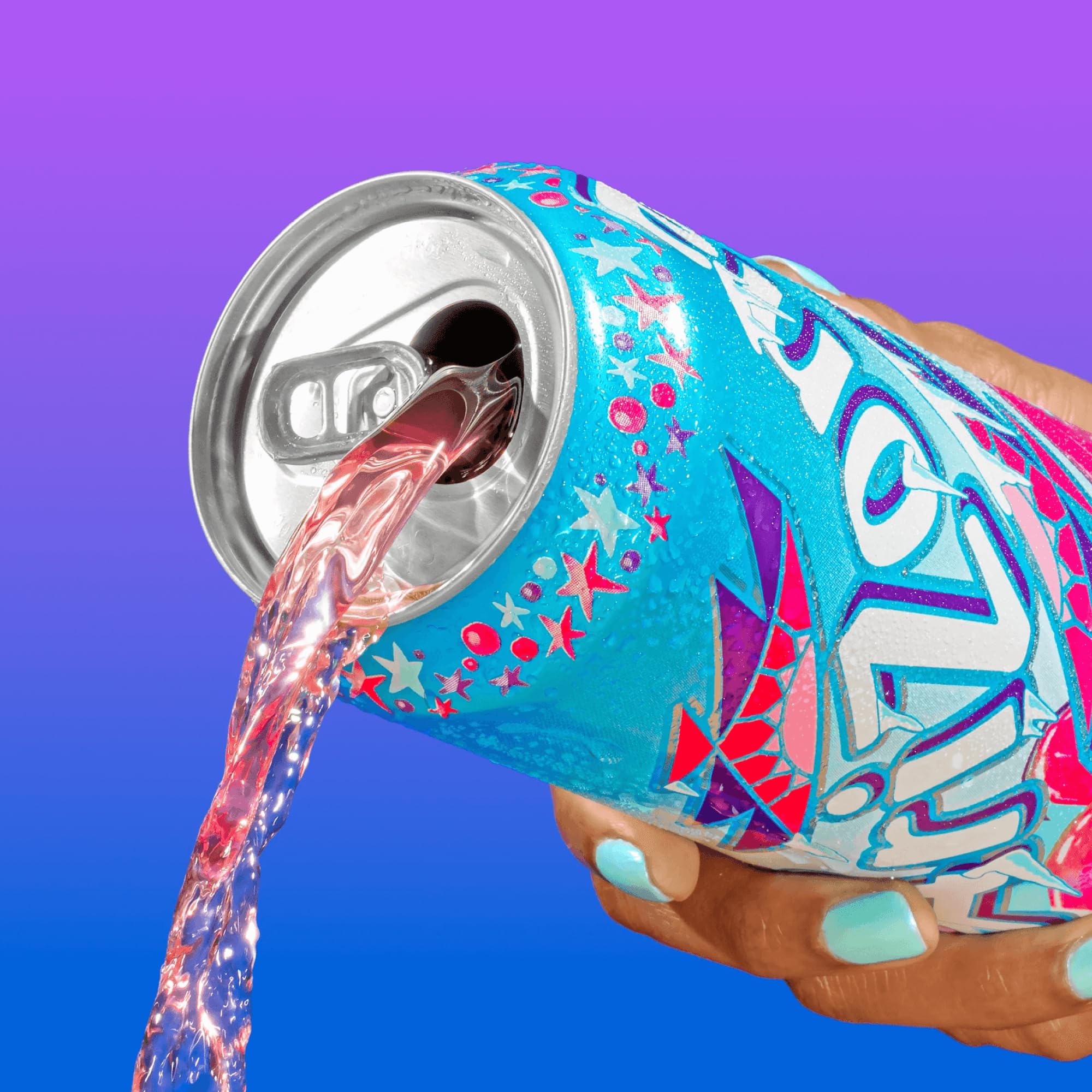 Hand holding AriZona Frost Chillzicle 22 fl oz can to show size and long-lasting refreshment