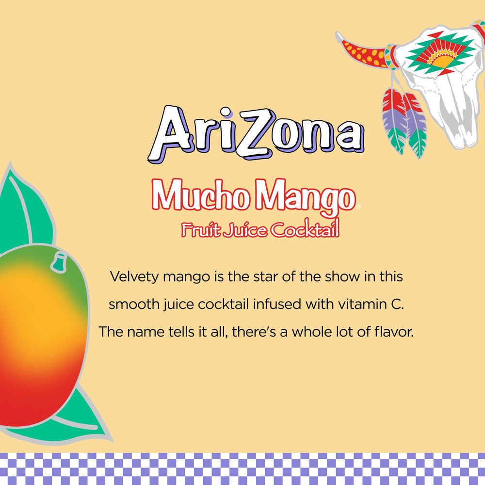 AriZona Mucho Mango juice box inside a lunchbox demonstrating convenient grab-and-go use