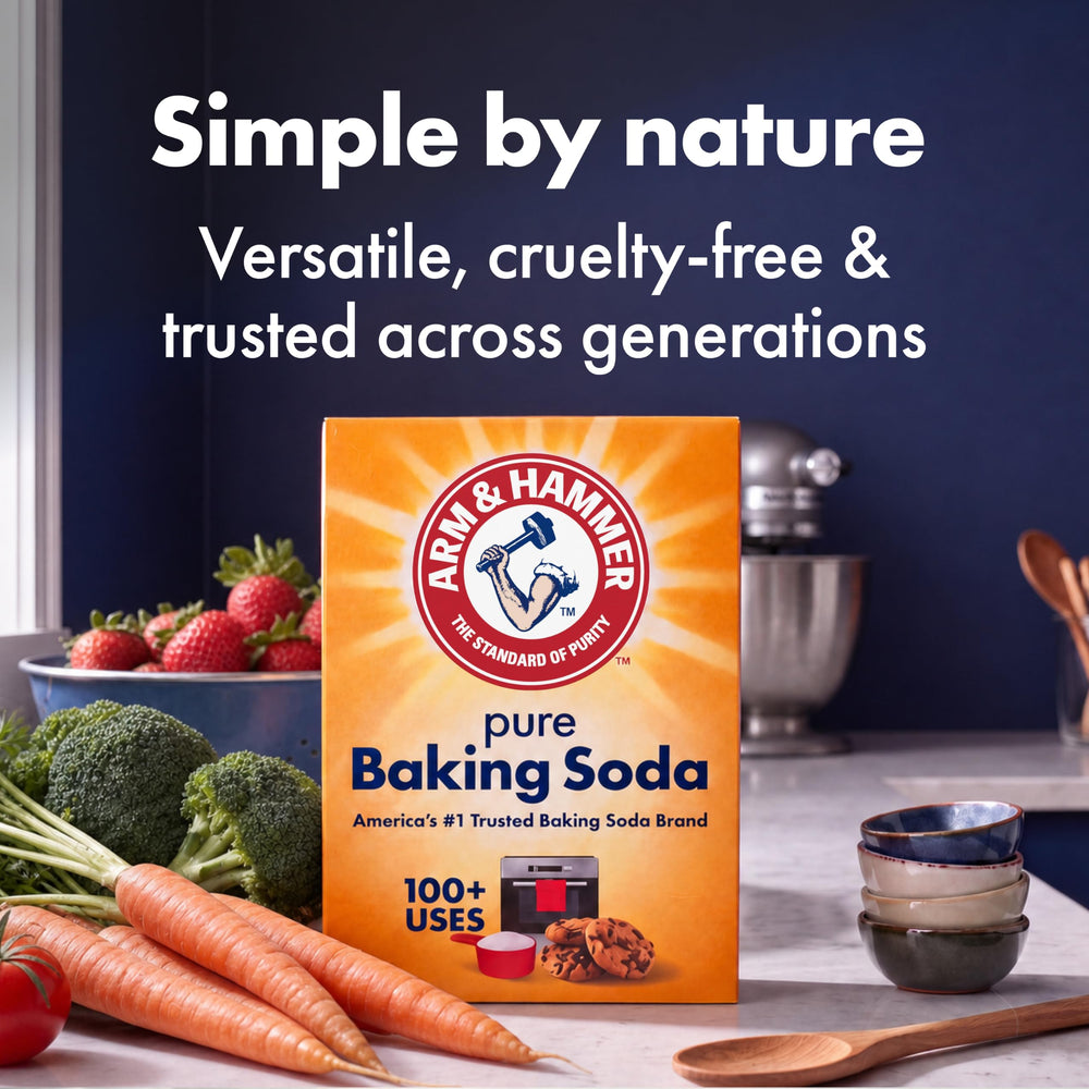 Arm & Hammer resealable lid detail showing water-resistant seal to keep contents dry