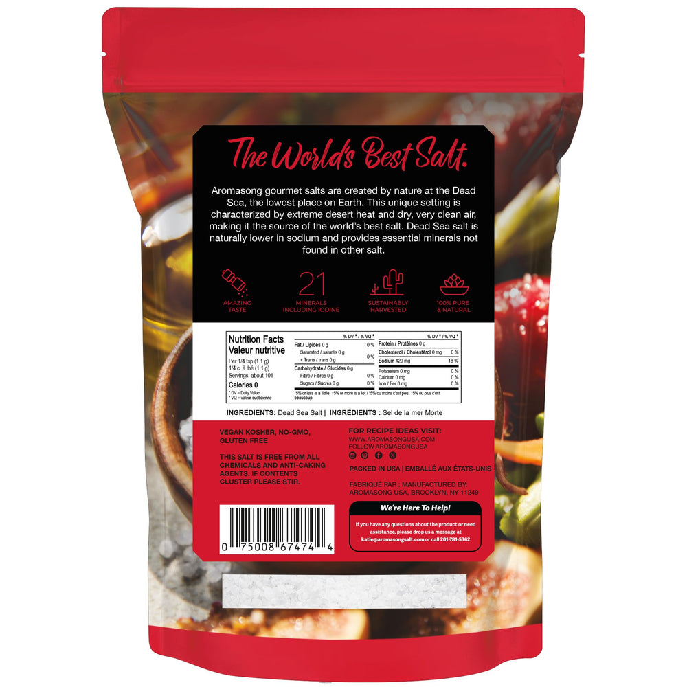 Aromasong coarse salt in a bowl for brining, ideal for bulk recipe use
