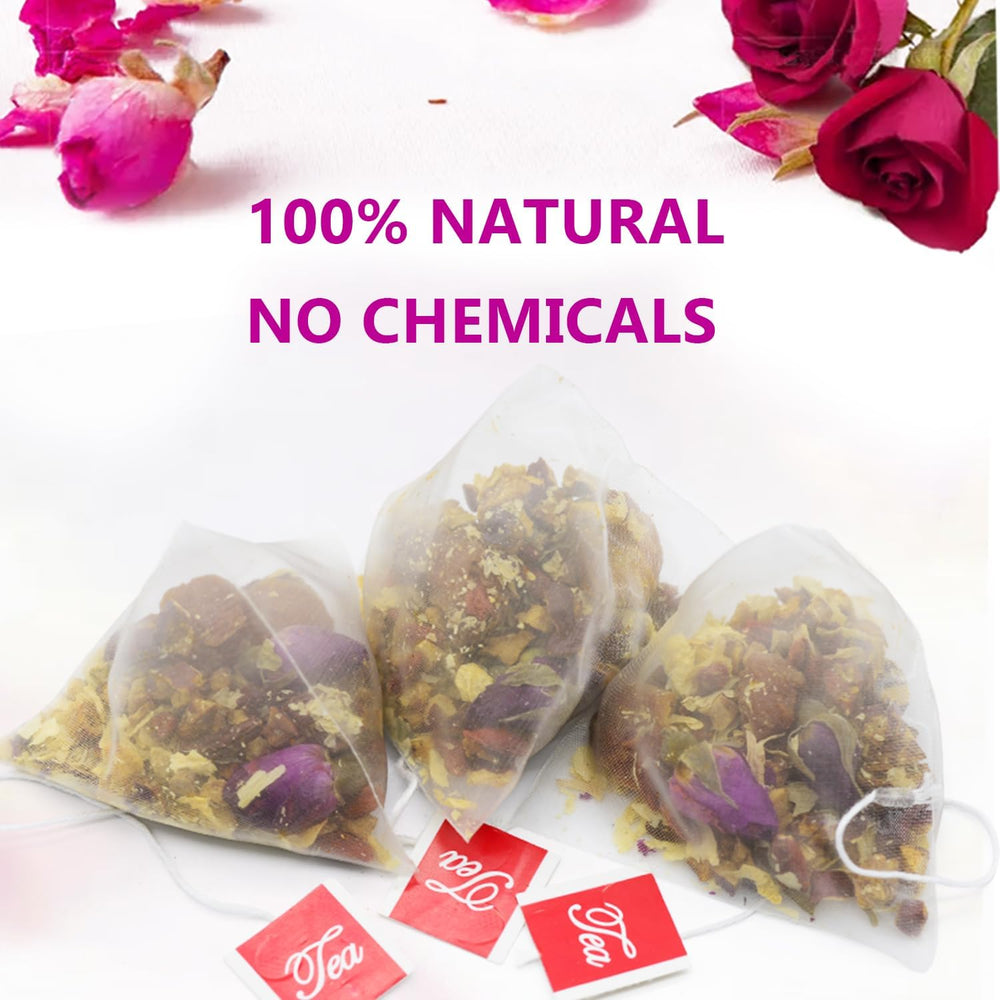 Aromlife Hiherbs individually sealed tea bag detail for preserved freshness