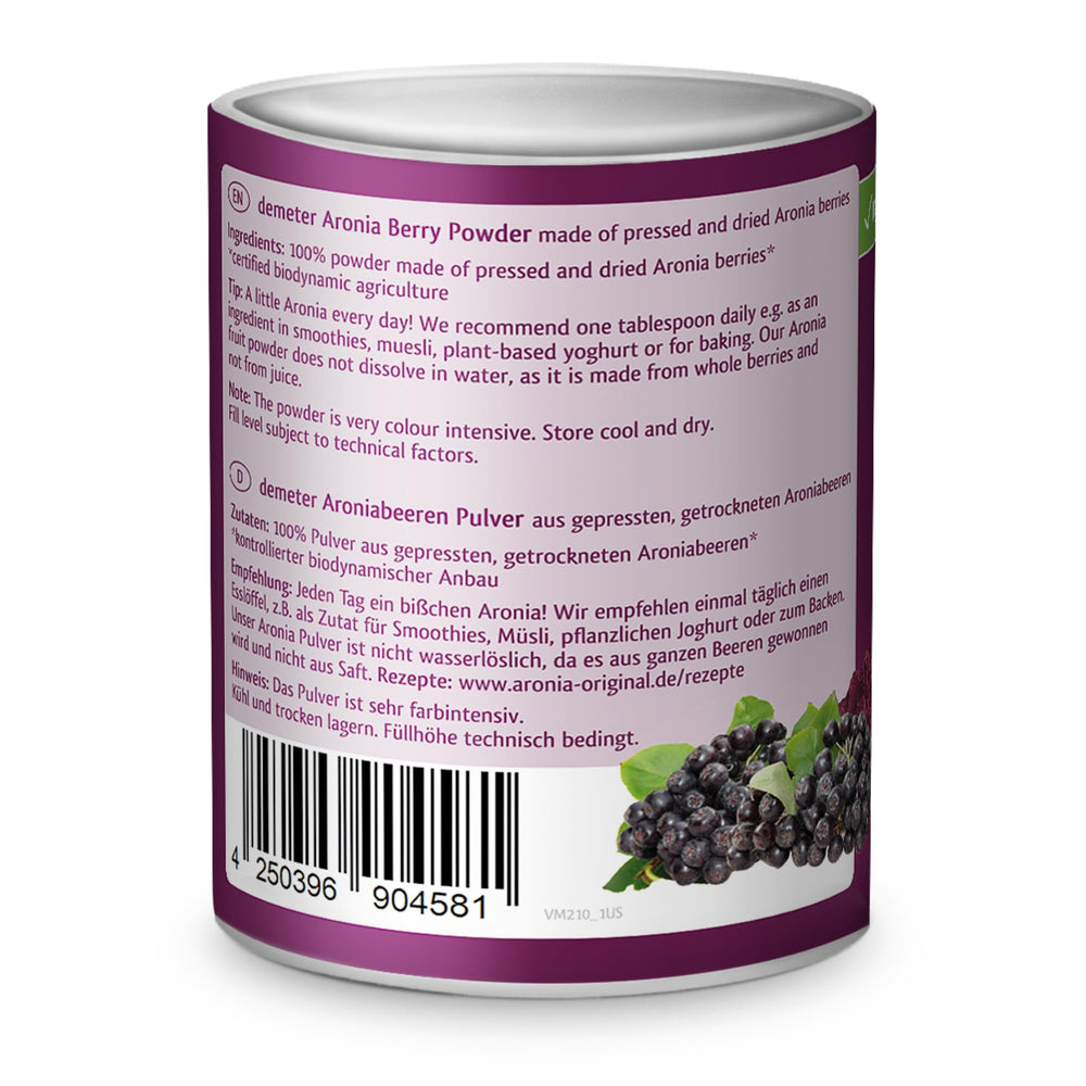 Aronia Original folded into muffin batter illustrating natural color and fiber-rich baking benefit