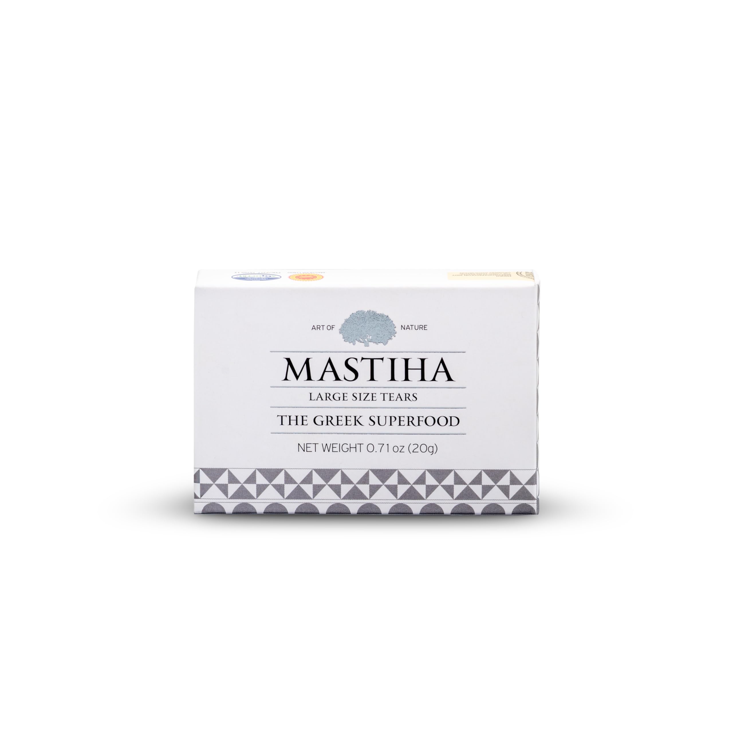 ART OF NATURE MASTIHA front packaging showing authentic Chios mastic tears and benefits
