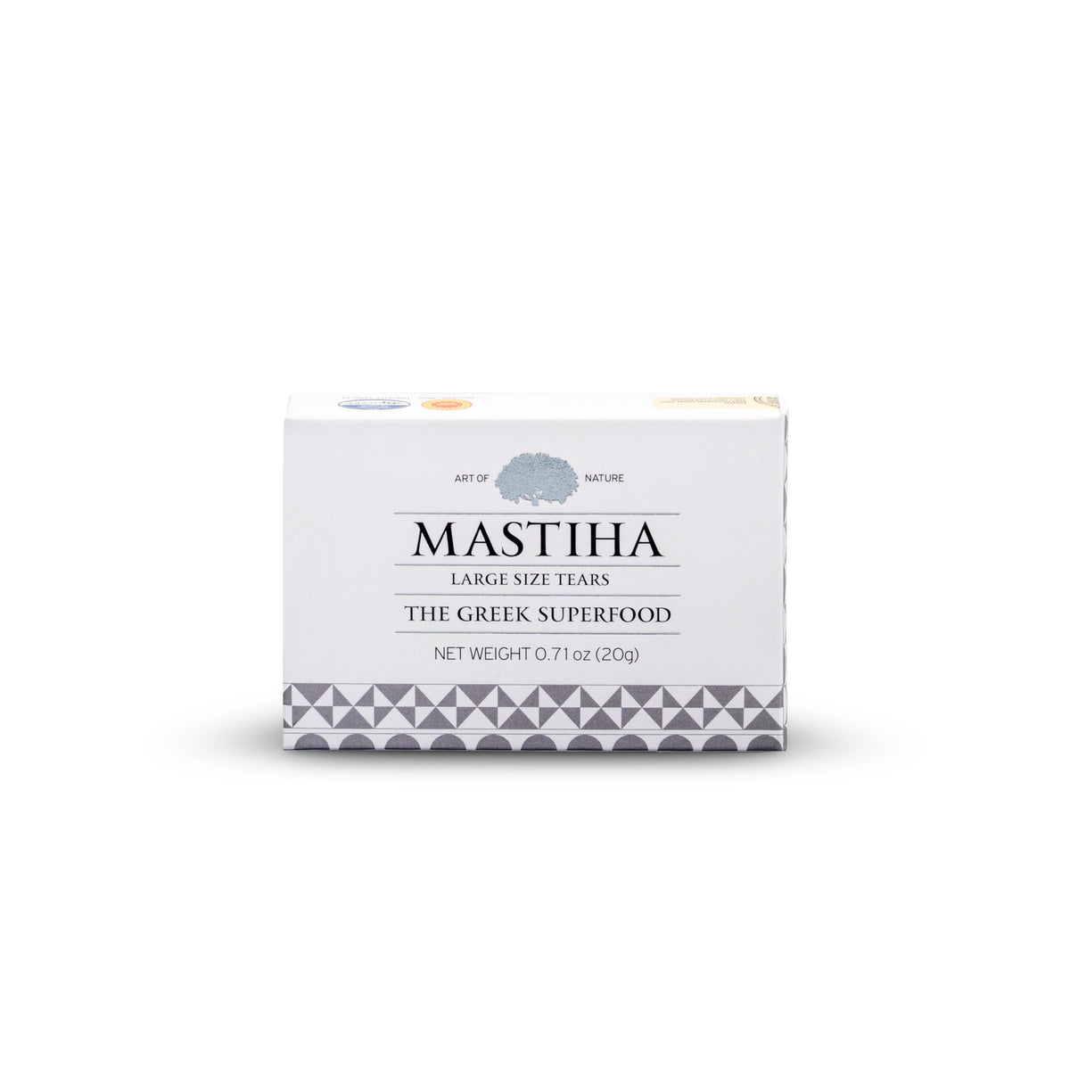 ART OF NATURE MASTIHA front packaging showing authentic Chios mastic tears and benefits