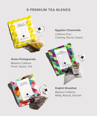 Steeping Art of Tea sachet in cup illustrating rich color and easy brewing