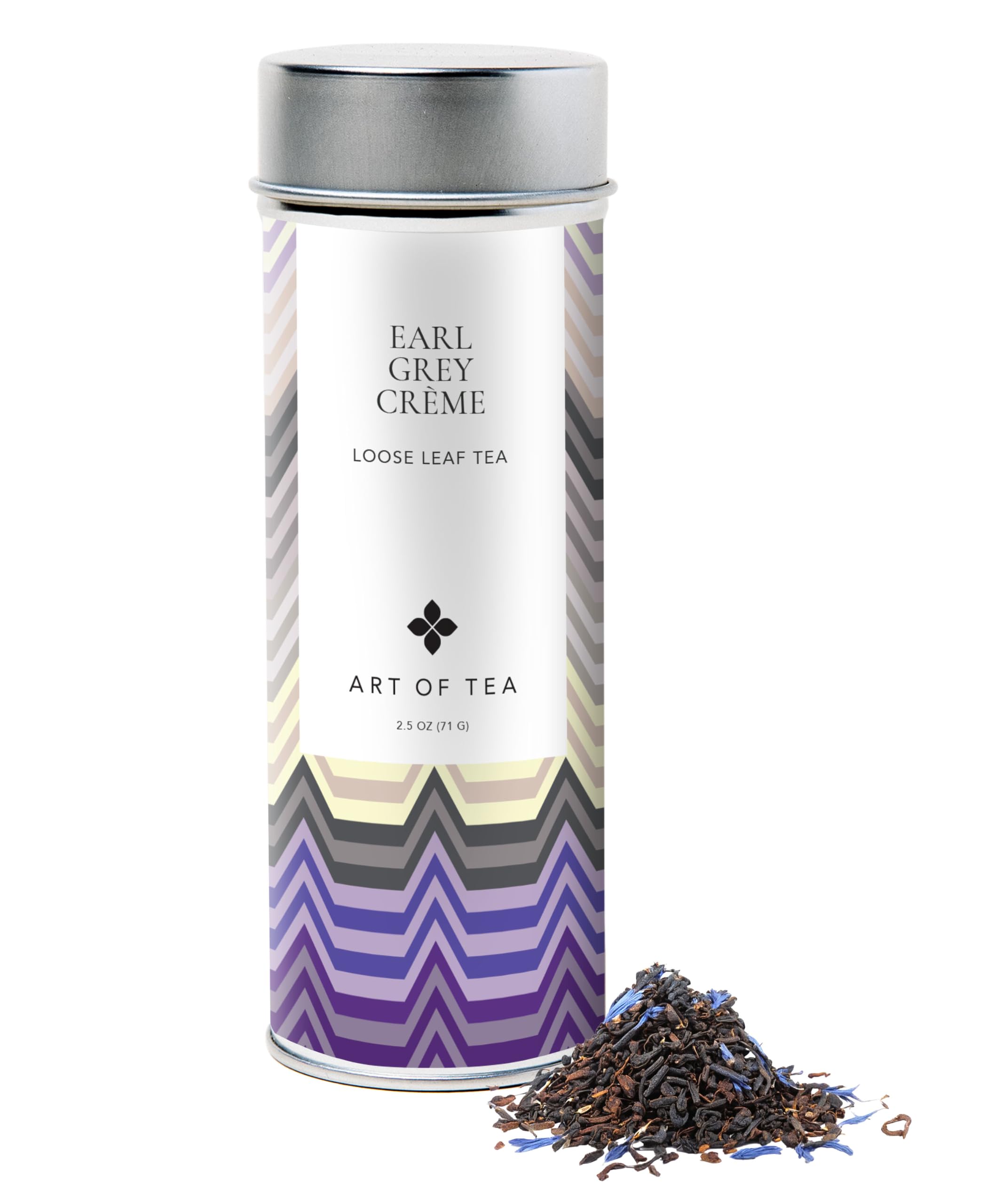 Art of Tea tin front view showing elegant packaging and freshness preservation