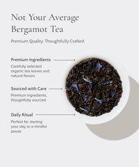 Art of Tea whole-leaf blend close-up showing leaves and cornflower for richer aroma