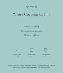 Art of Tea ingredients overhead with coconut and flowers for natural profile