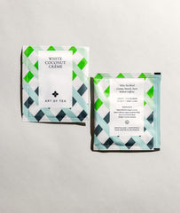 Art of Tea pyramid sachet close-up demonstrating full-leaf expansion benefit