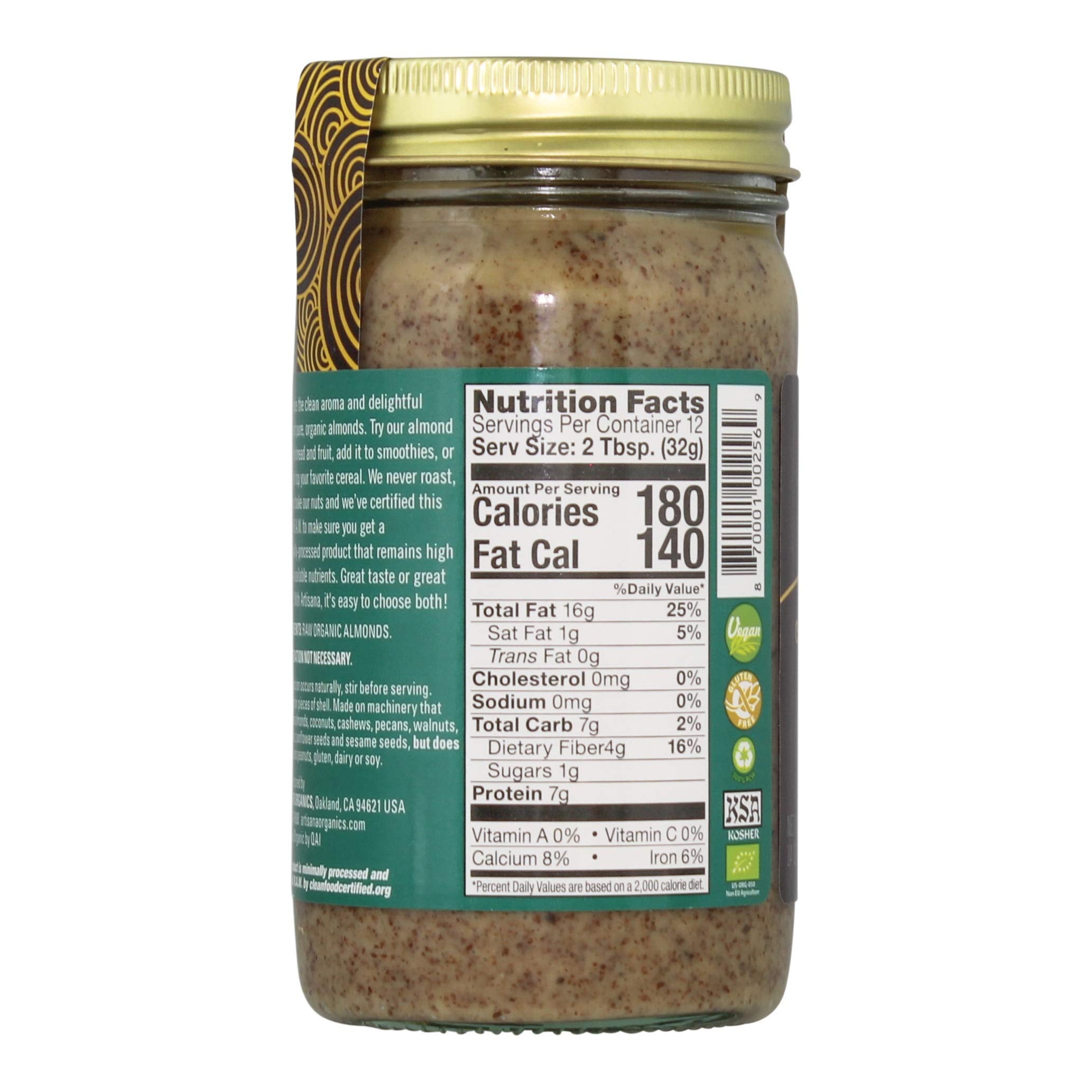 Artisana raw almond butter in kitchen lifestyle setting suggesting everyday versatility