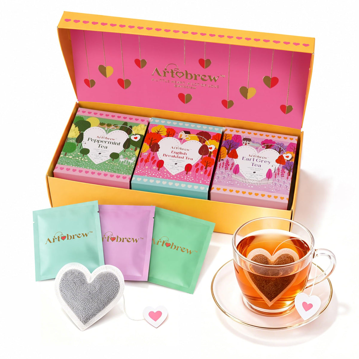 Artobrew front box showing elegant gift packaging and organized flavors