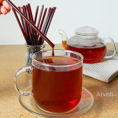 Arvoli close-up of dried elderberries with honey, natural two-ingredient blend