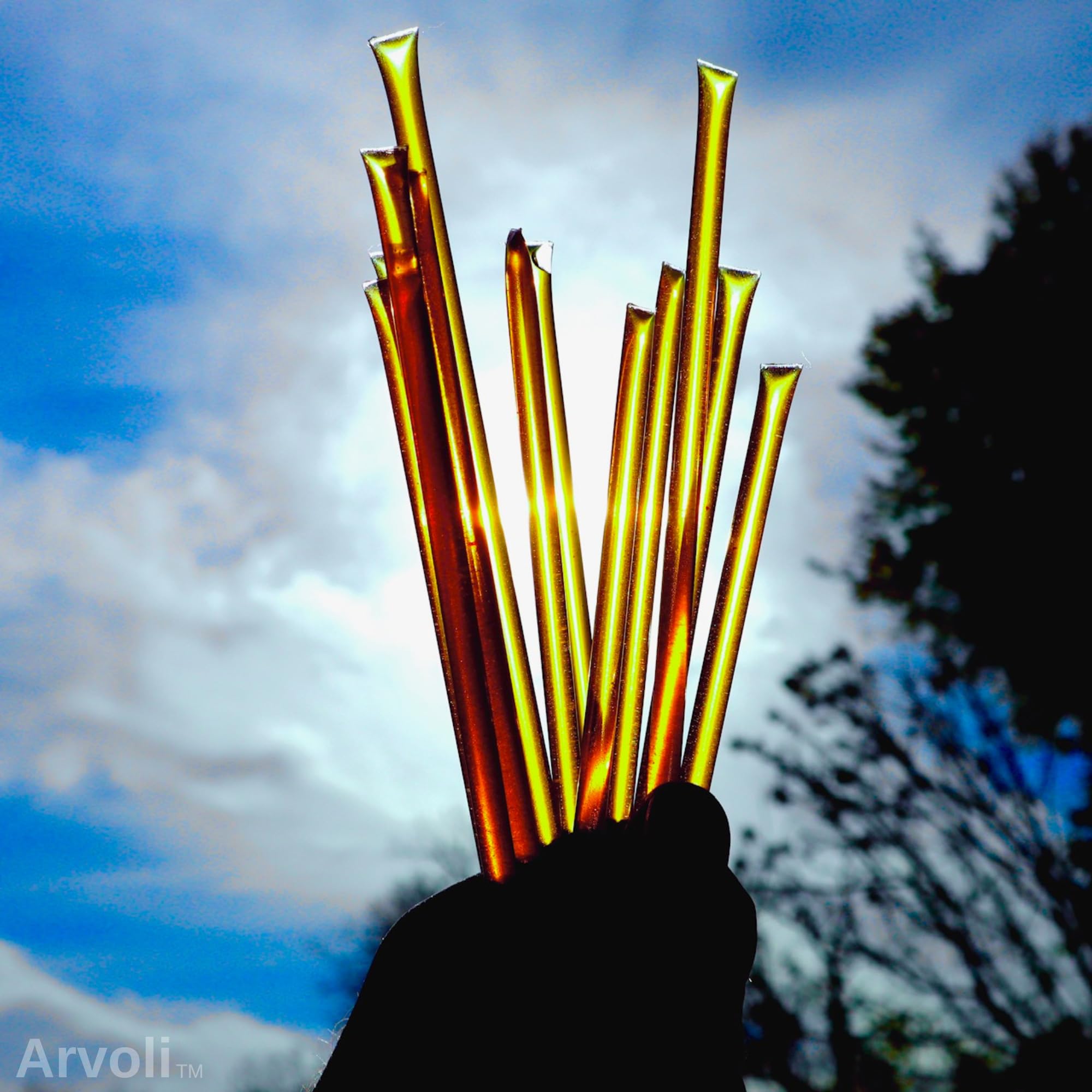 Arvoli honey straw drizzling over toast for a fragrant sweet finish benefit