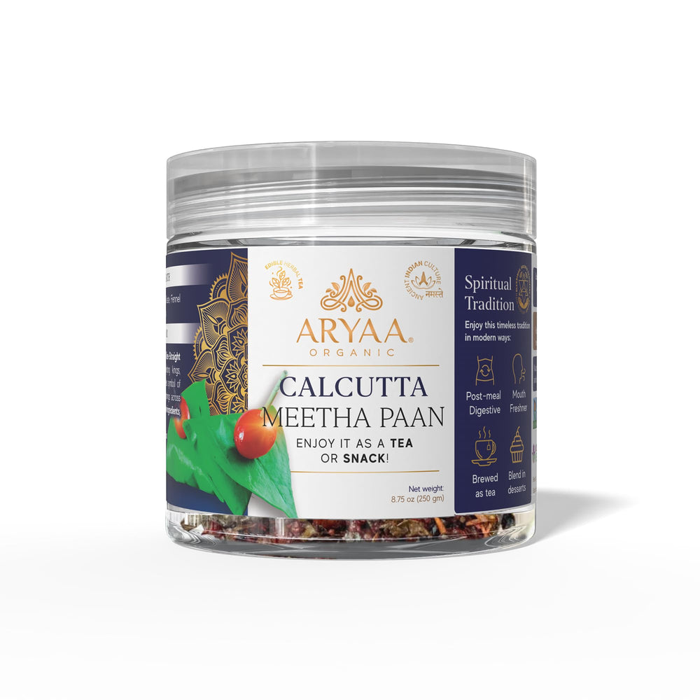 Aryaa Organic front packaging showing pouch and branding benefit freshness