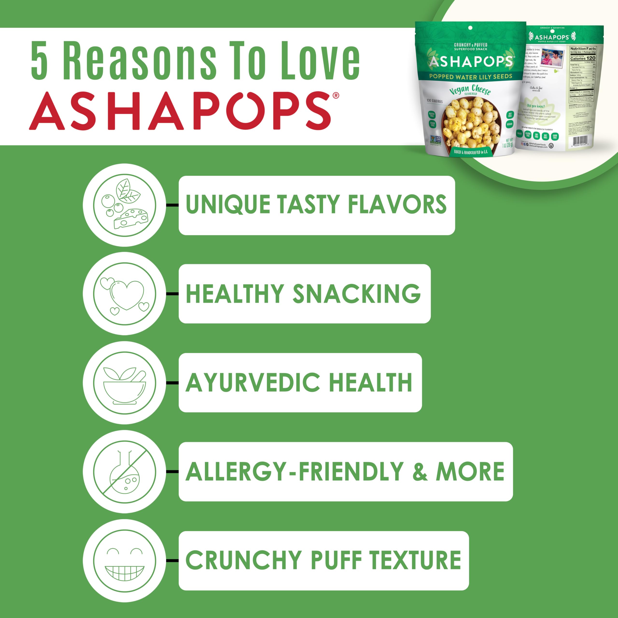 Hand holding AshaPops to show crunchy texture and portion size benefit