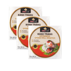 ASIADELI front packaging showing three rice paper bags and product branding benefit clear supply