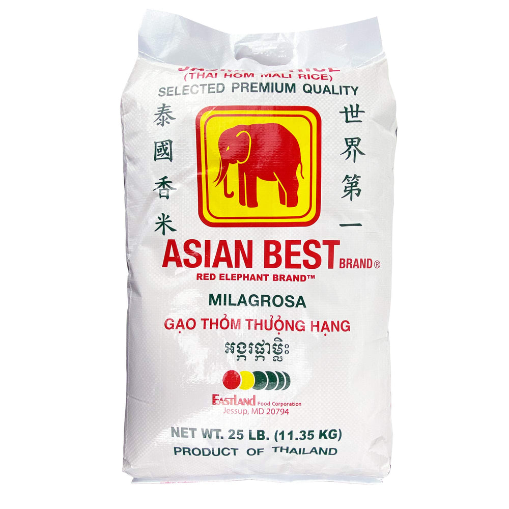 Asian Best front packaging view showing 25 lb bag and premium quality
