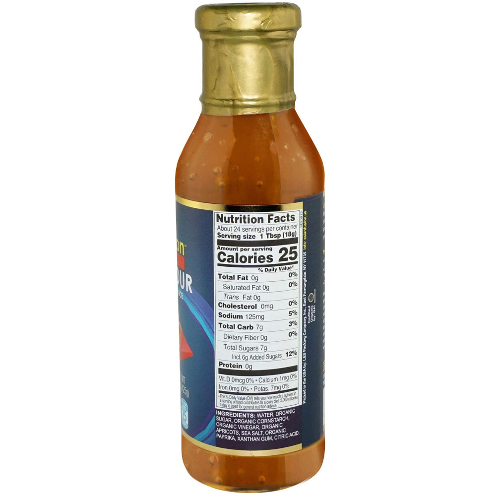 Asian Fusion sauce pouring into a ceramic bowl demonstrating smooth texture and pourability