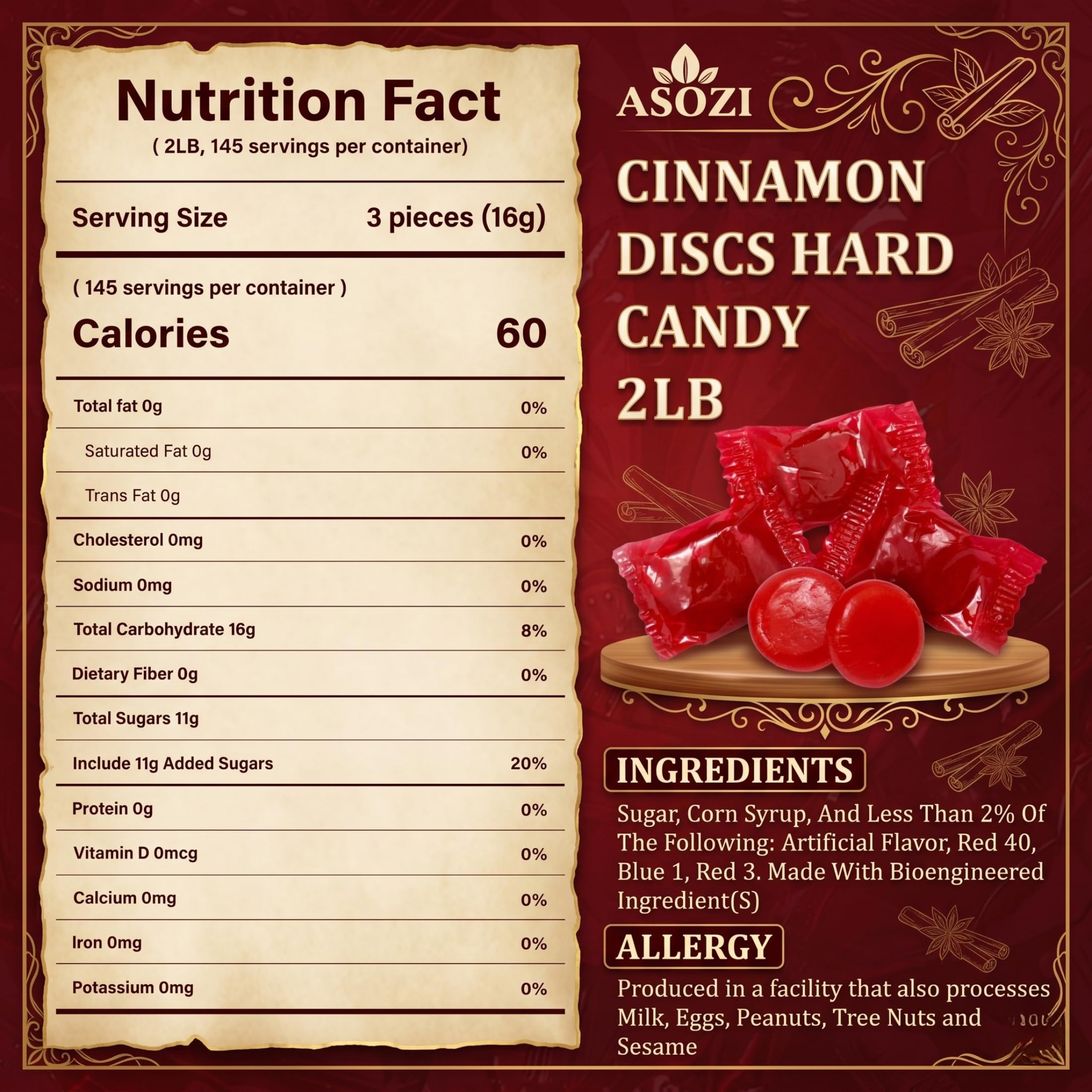ASOZI close-up of disc texture highlighting smooth, crunchy bite