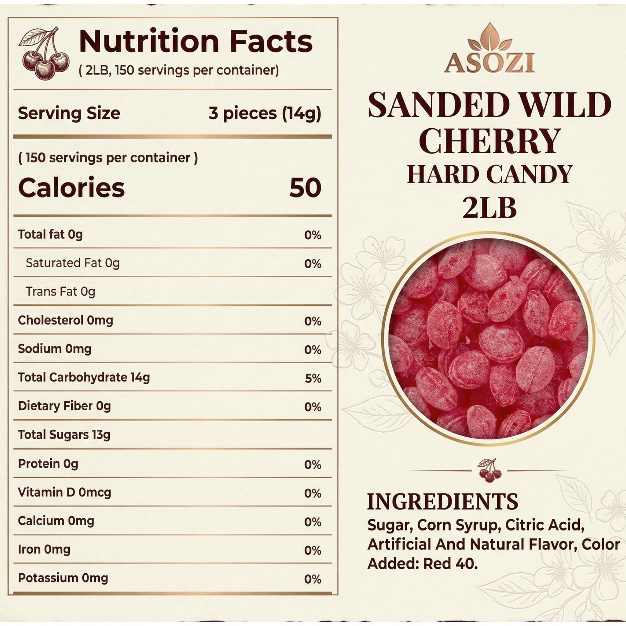 ASOZI close-up of sanded texture highlighting crunchy sugar coating