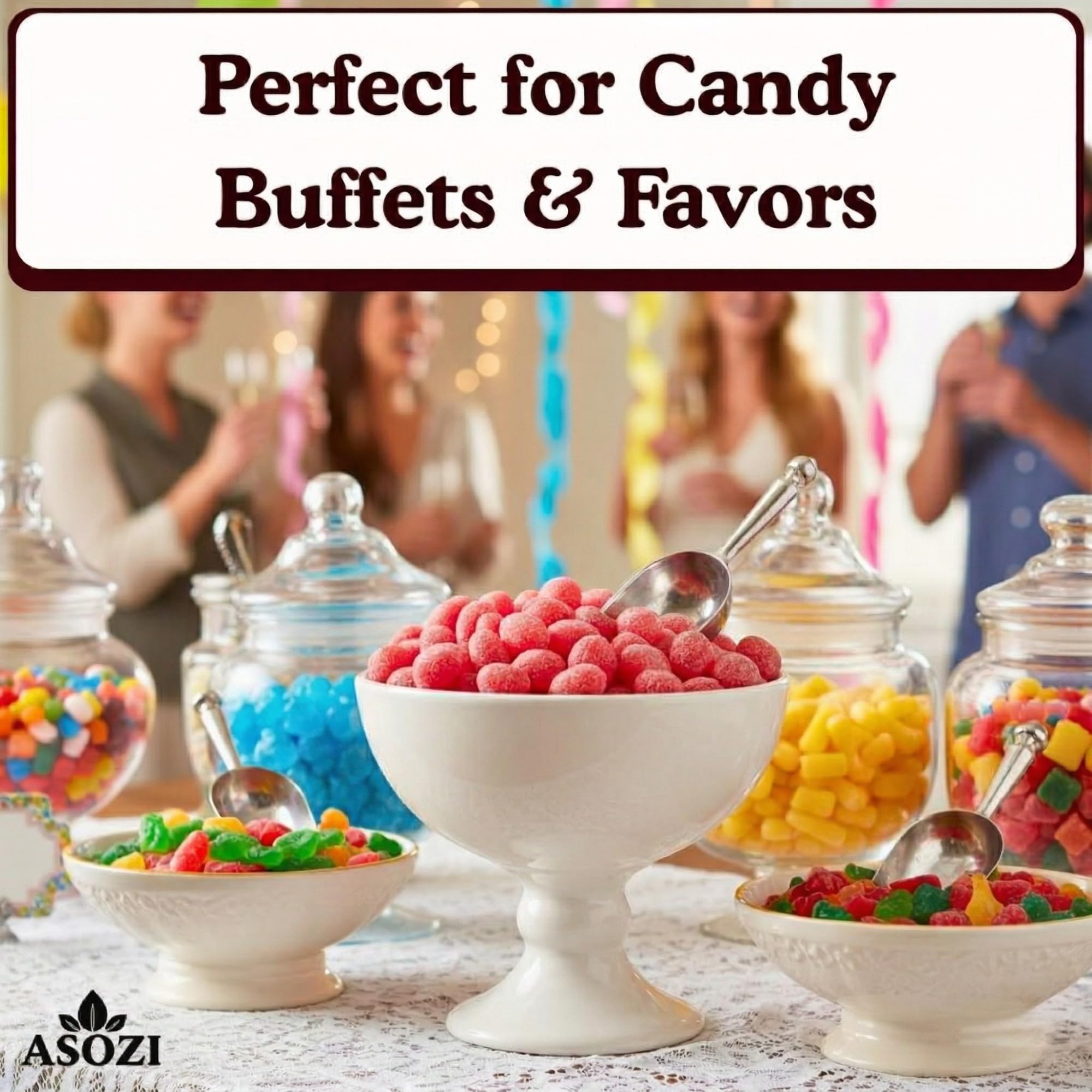 ASOZI candies used to decorate dessert adding visual appeal and flavor