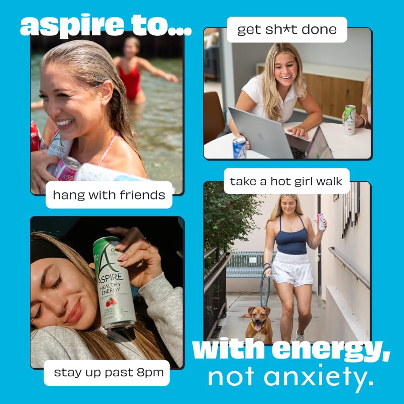 ASPIRE can beside gym gear illustrating preworkout or workout boost