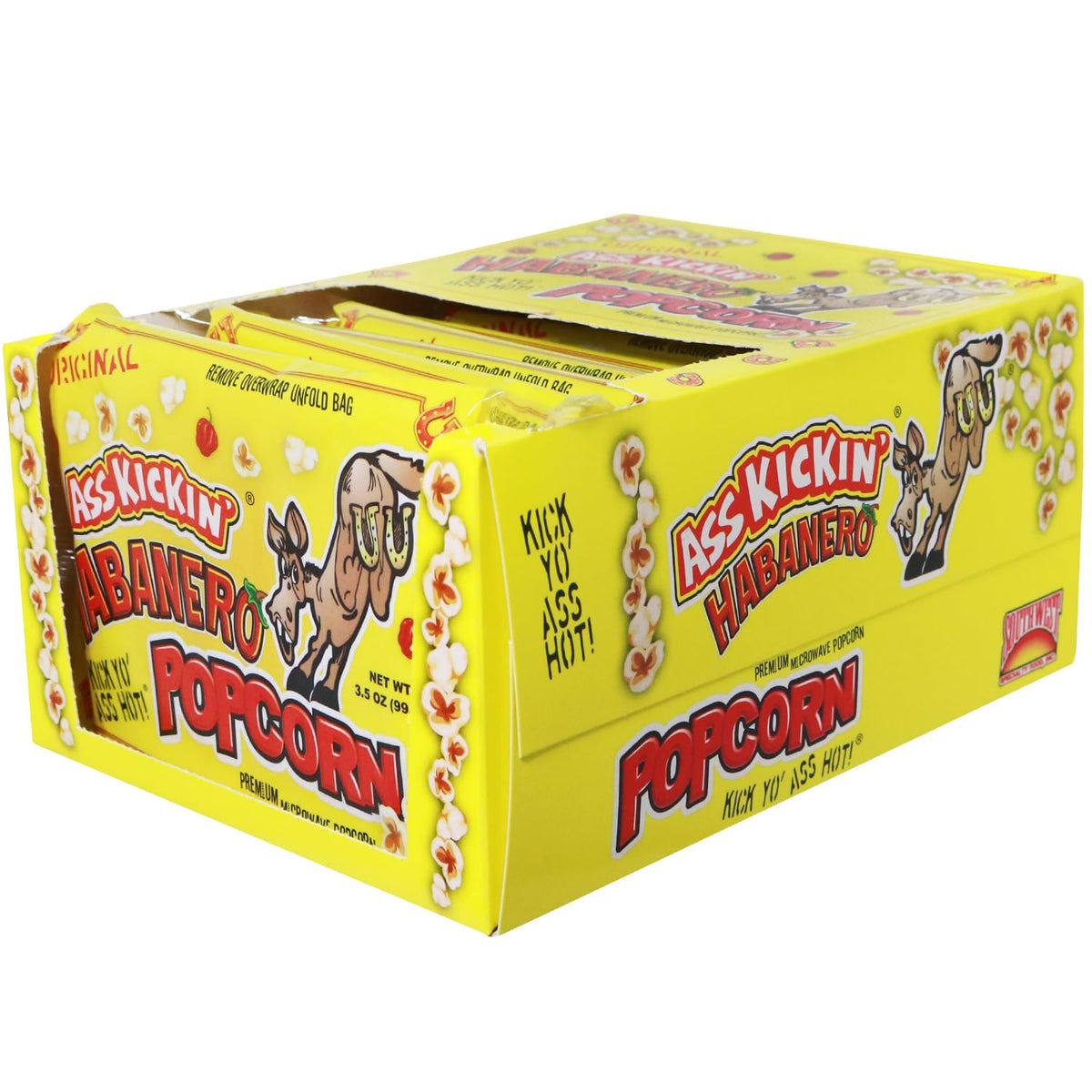 ASS KICKIN' front packaging showing 12-pack and spicy branding for gifting