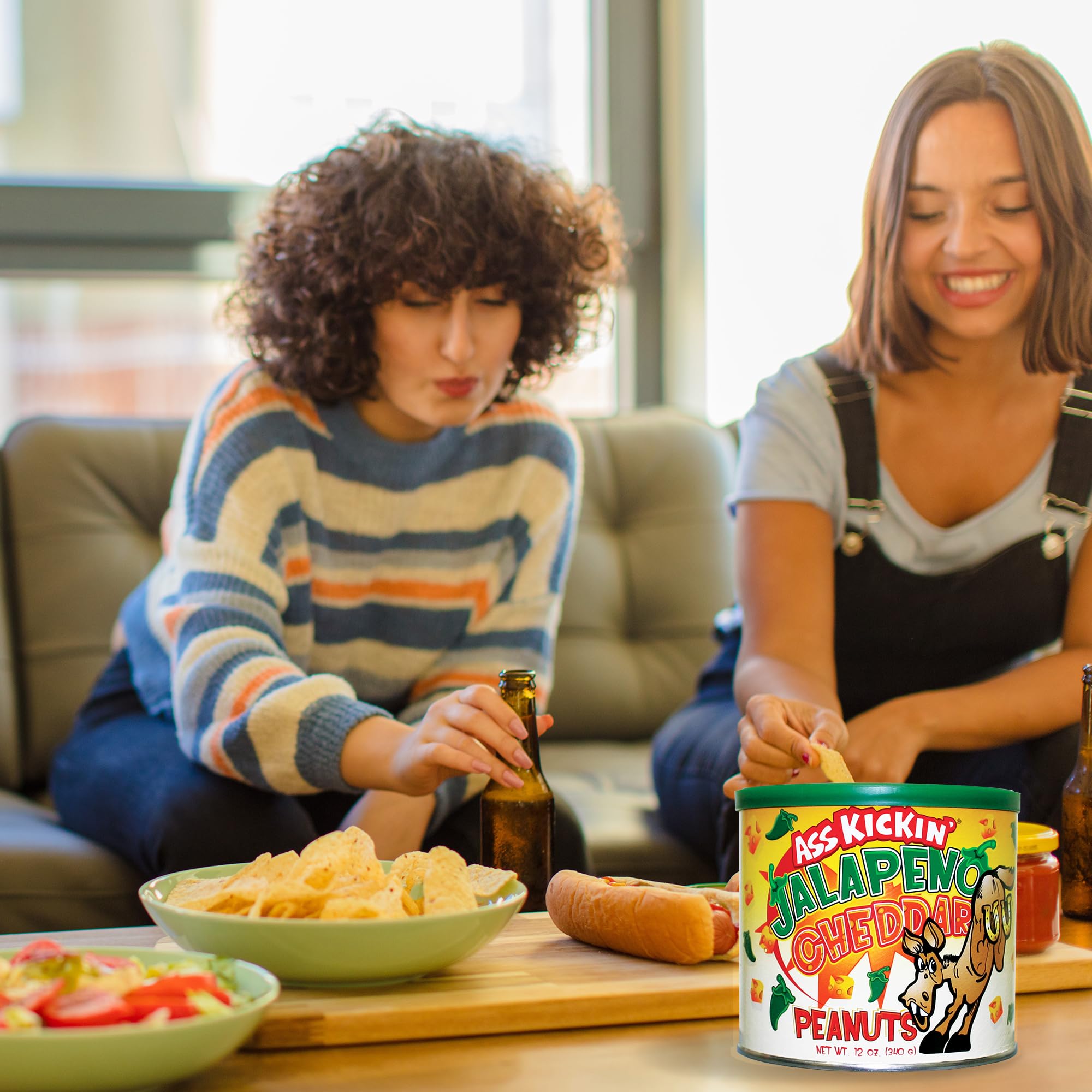 ASS KICKIN' peanuts in bowl for quick snack with satisfying crunch