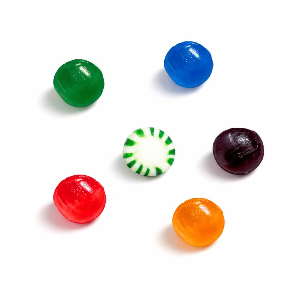 Assortit bowl display at party, colorful sugar free candies for sharing and events