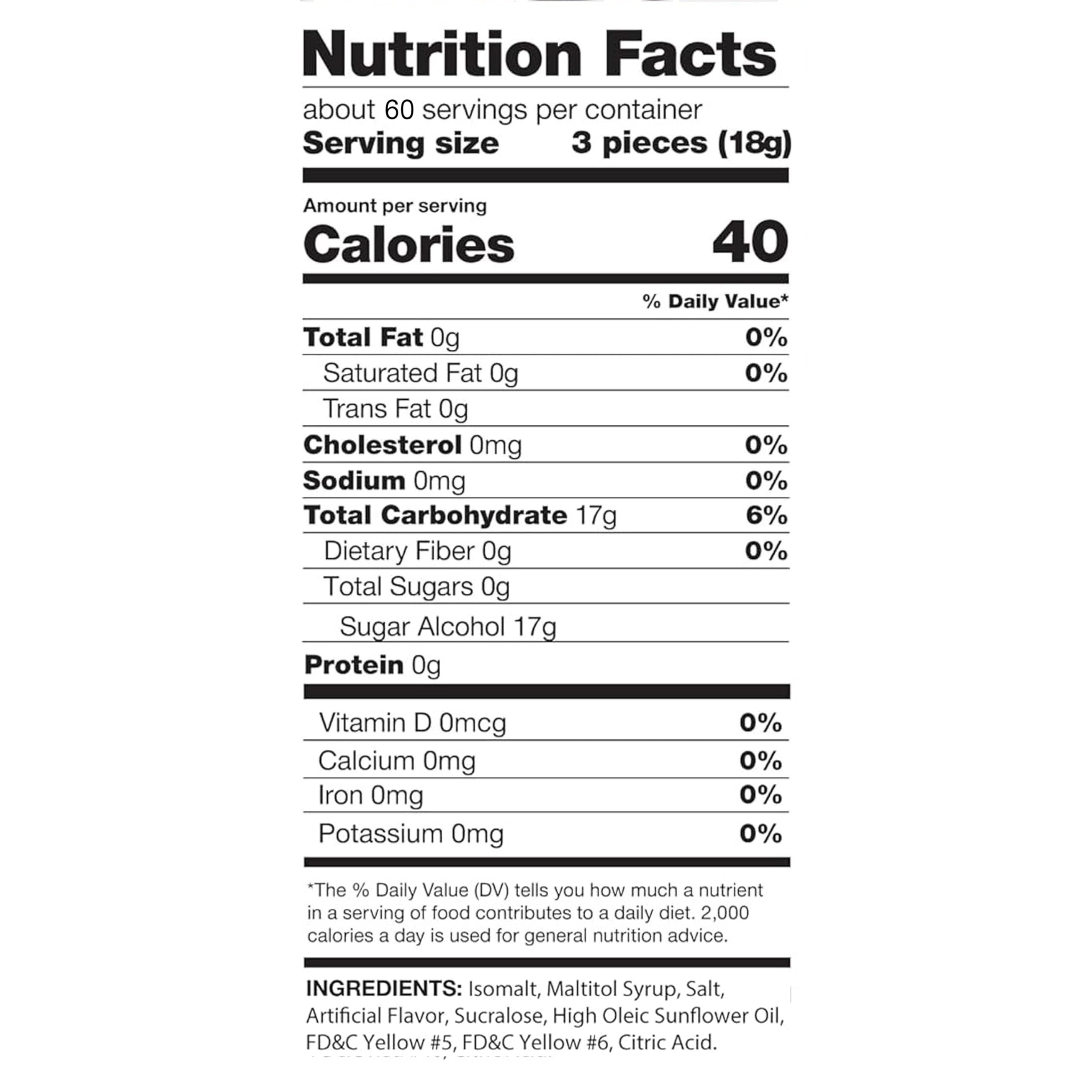 Assortit label detail displaying sugar free and gluten free benefits