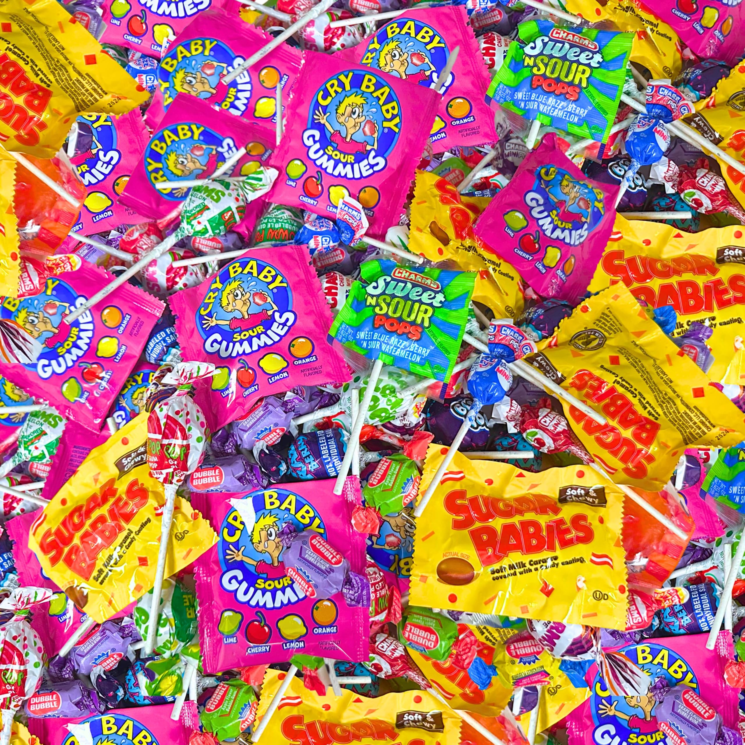 Assortit Charms front packaging showing mixed candy and easy identification benefit