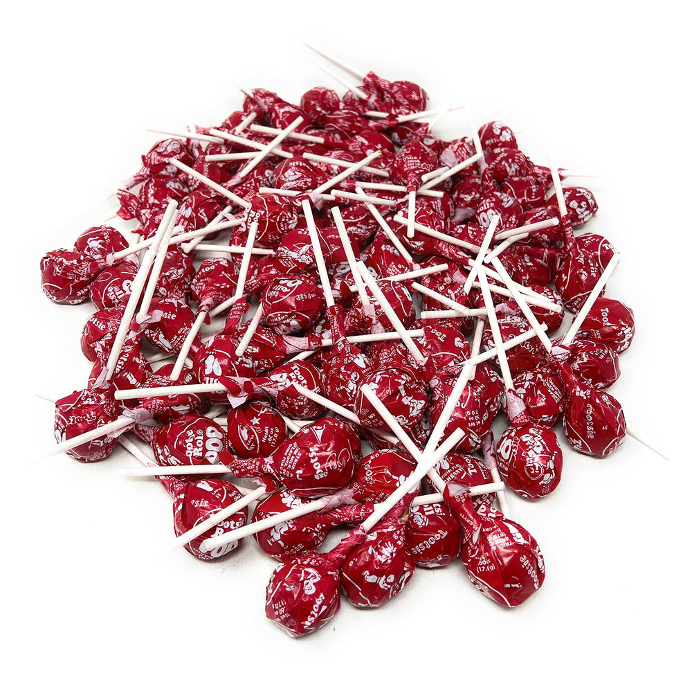 Assortit cherry Tootsie Pops front packaging showing resealable bag and label benefit