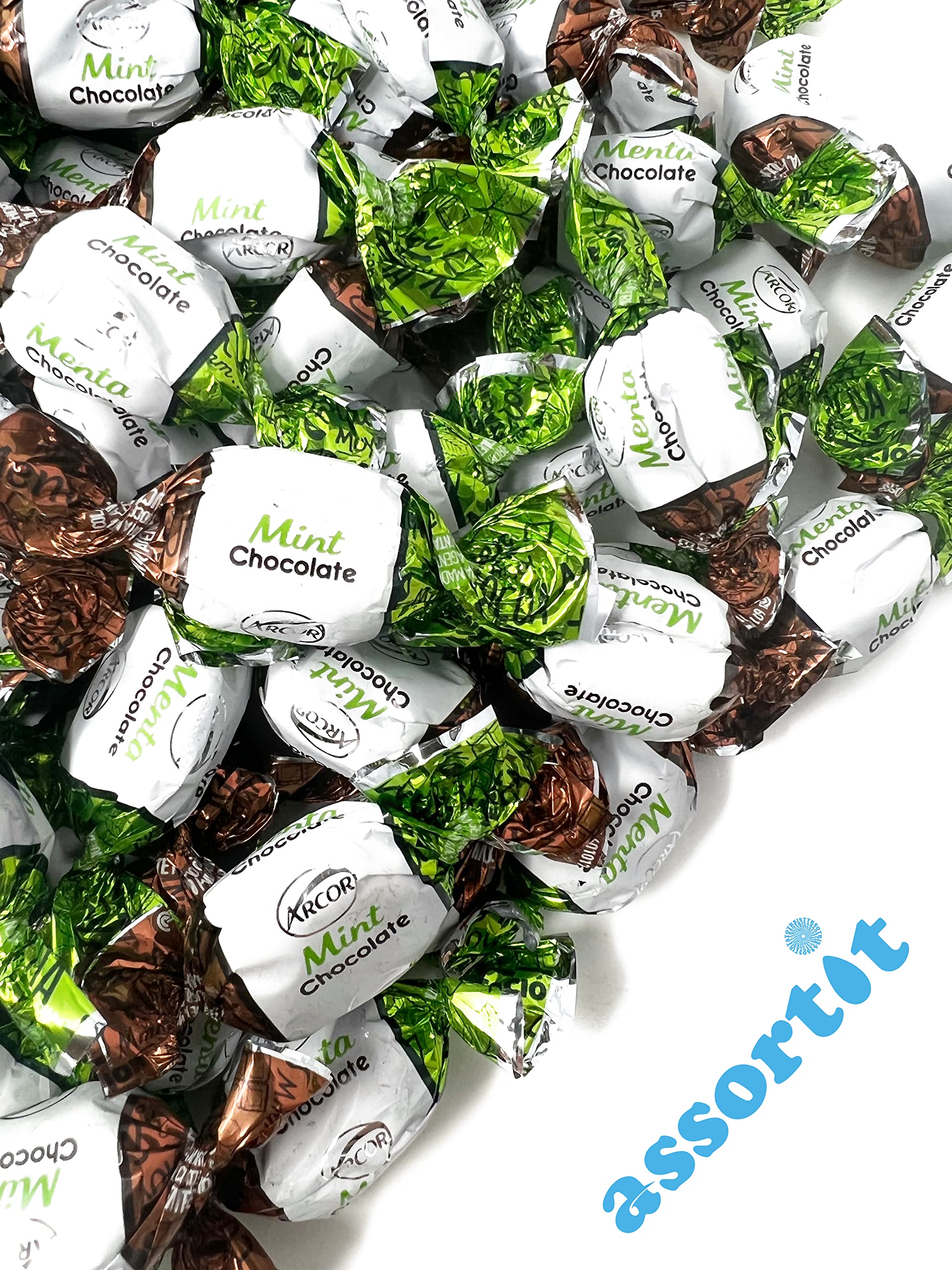 Assortit bag beside a measuring cup showing 96 oz scale and portioning