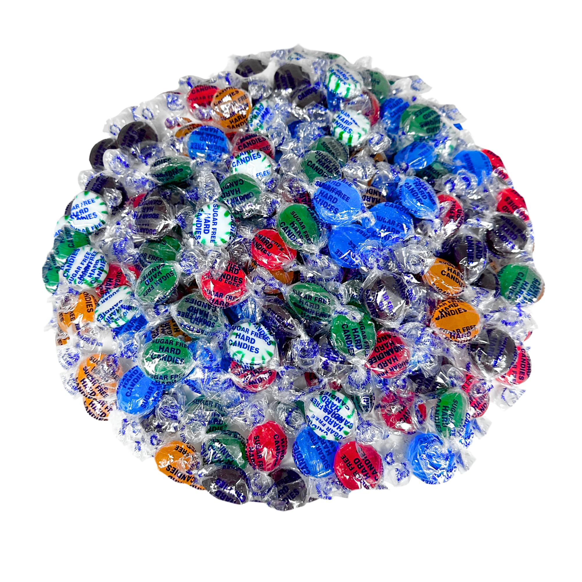 Assortit front packaging showing 16 oz sugar free candy, clear labeling and colorful graphics