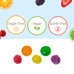 Assortit hard candies close-up showing glossy finish and long-lasting flavor