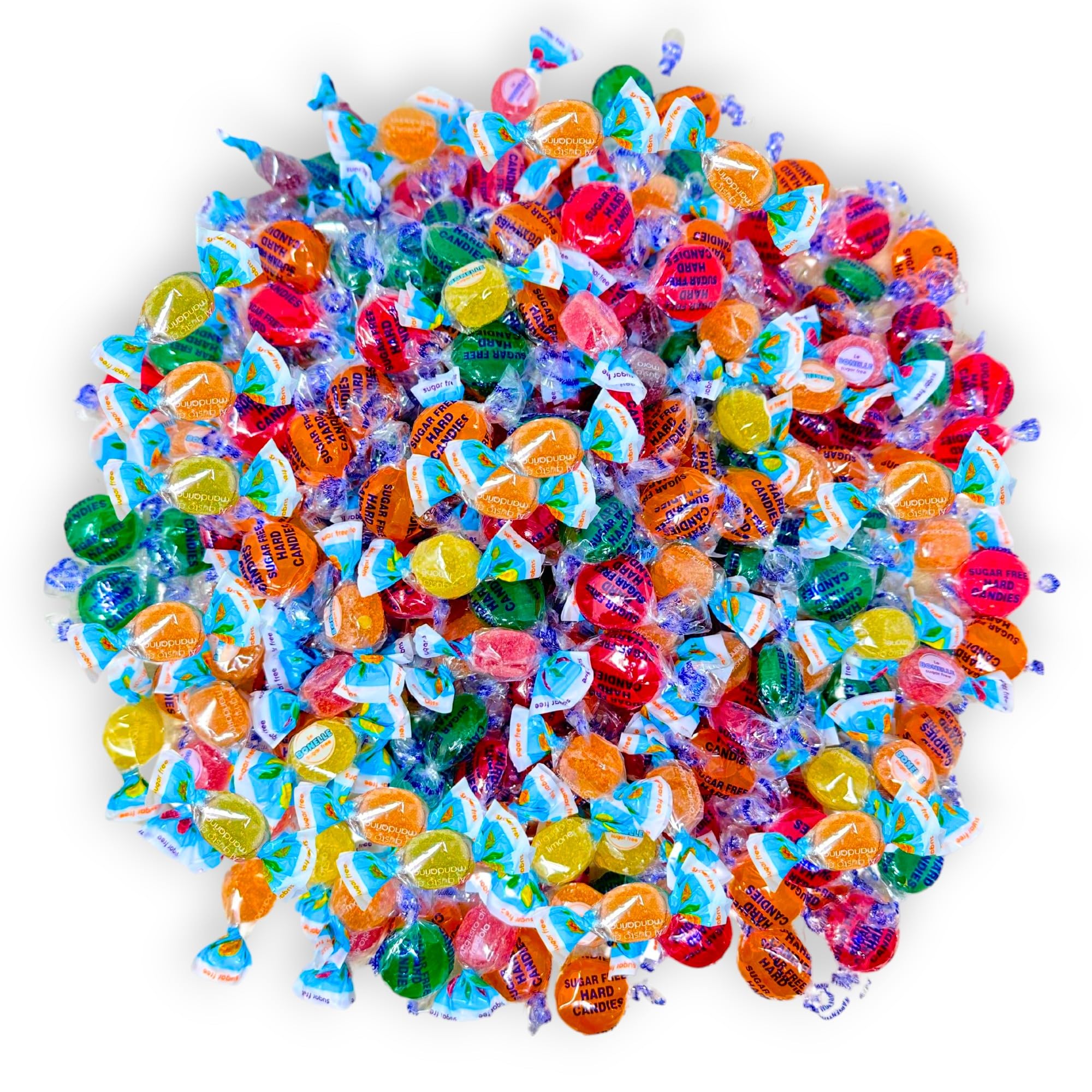 Assortit individually wrapped piece displayed to show freshness and portion control